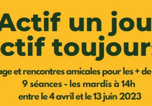 Actif un jour, actif toujours ! 