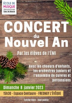 Concert de l'Ecole Intercommunale de Musique dimanche 8 janvier 2023