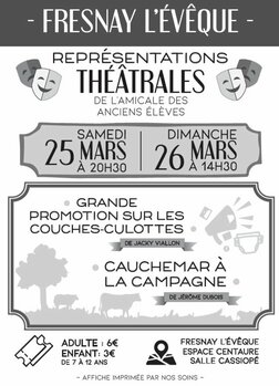 Théâtre les 25 et 26 mars 